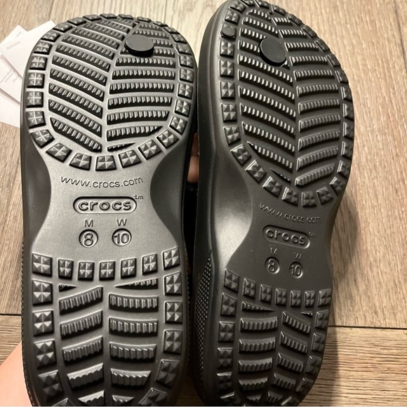 Black baya ll flip crocs flip flops NWT - Picture 2 of 6